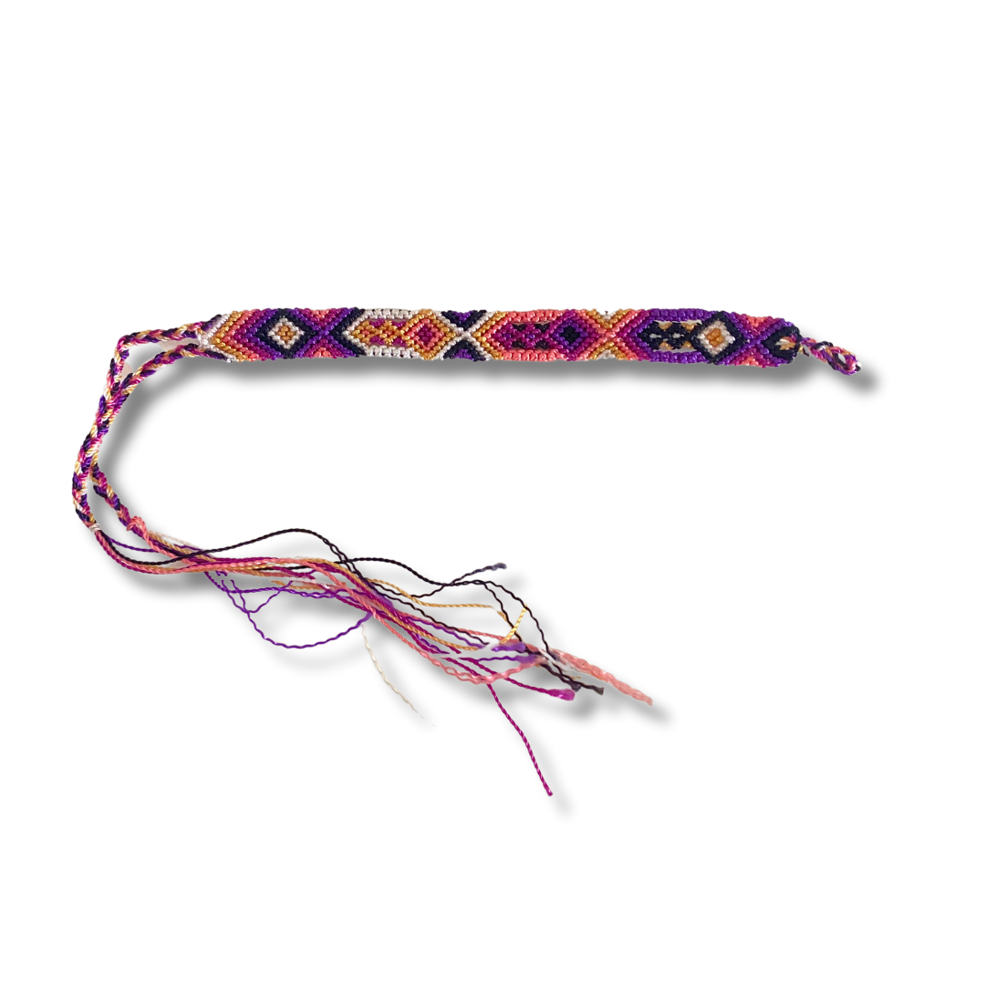 Pulsera de hilo tejido de macramé pequeña - Elige el color - México