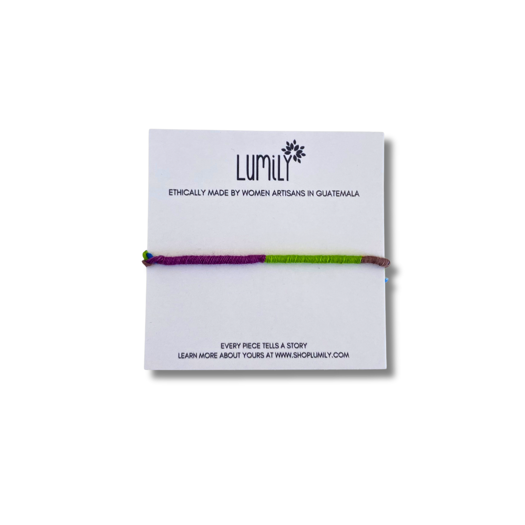 Pulsera de la amistad tejida Thrive - Guatemala