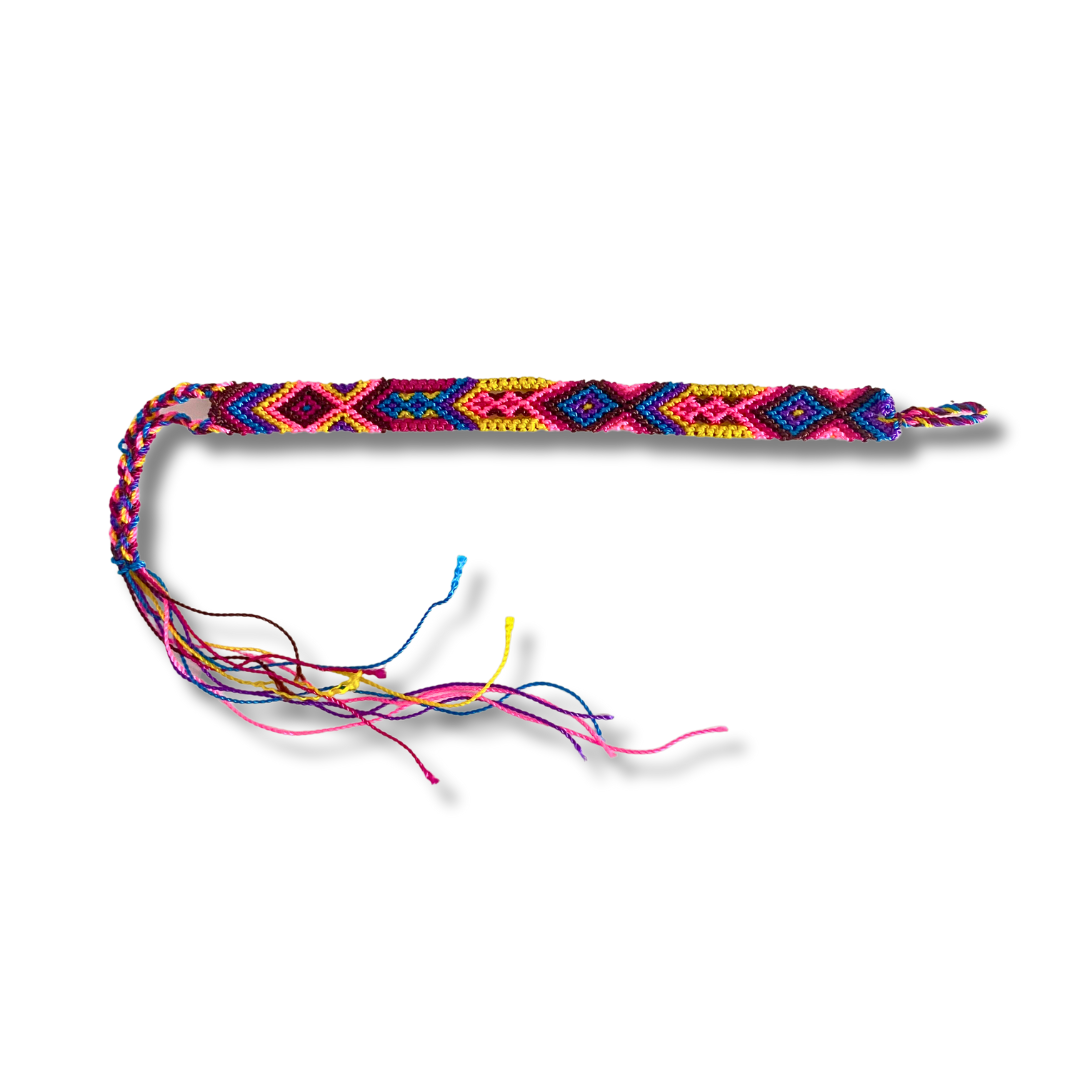 Pulsera de hilo tejido de macramé pequeña - Elige el color - México