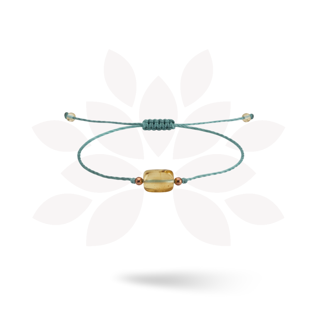 Erika Single Amber Pull String Bracelet - Mexico