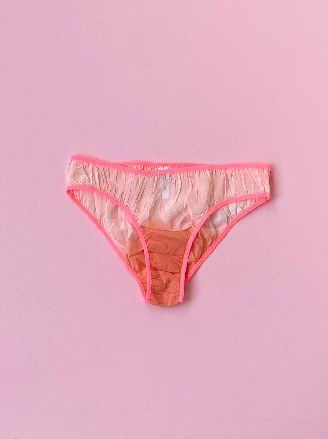 Panty básico de gradiente transparente con ribete