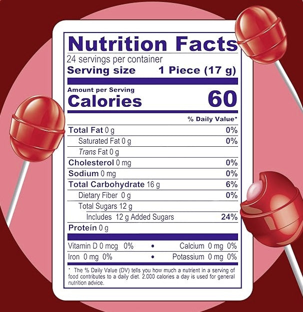 Colombina Bon Bon Bum Strawberry Lollipops - 24 Counts