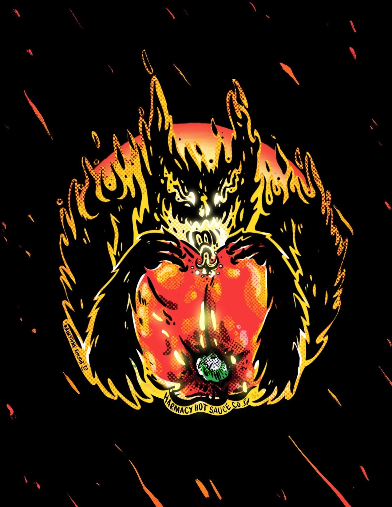 Brimstone Inferno - Extra Hot Tahini & Roasted Red Pepper Sauce (9oz)