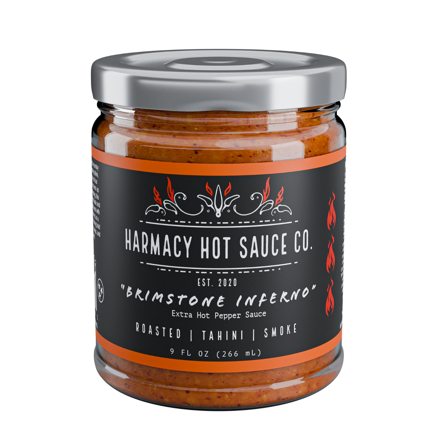 Brimstone Inferno - Extra Hot Tahini & Roasted Red Pepper Sauce (9oz)