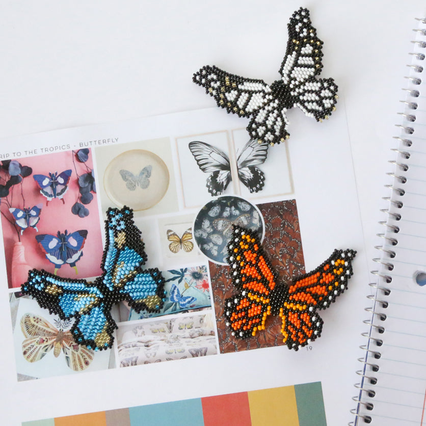 Butterfly Blue Embera Earrings