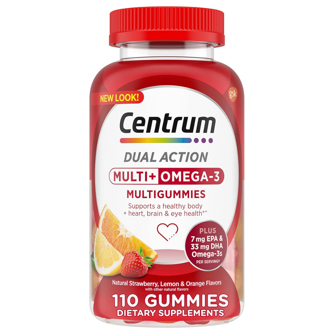 Centrum Multi + Omega‑3 Multivitamin & Fish Oil Gummies (110 count)