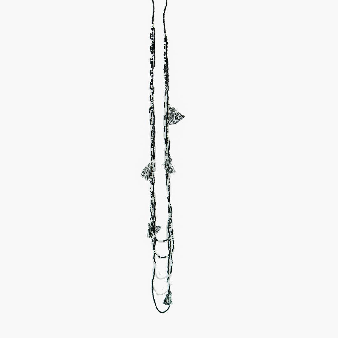 Collar de Cuentas de Cristal con Borlas - Guatemala