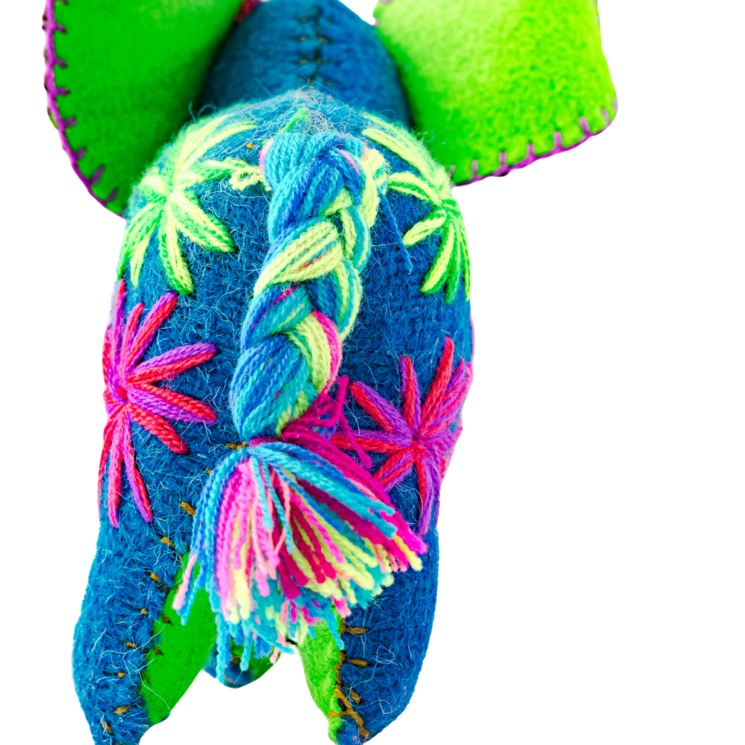 Ellie the Elephant: Repurposed Wool Boho Decor - Mexico