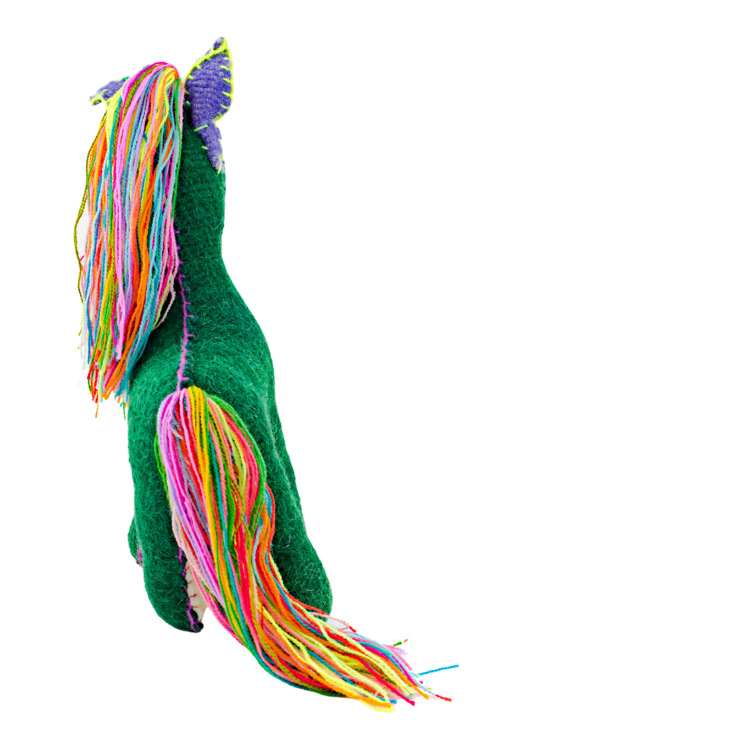 Lily the Unicorn: Repurposed Wool Boho Decor - Mexico
