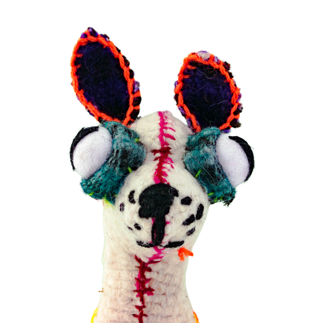 Coco the Chihuahua: Repurposed Wool Boho Decor - Mexico
