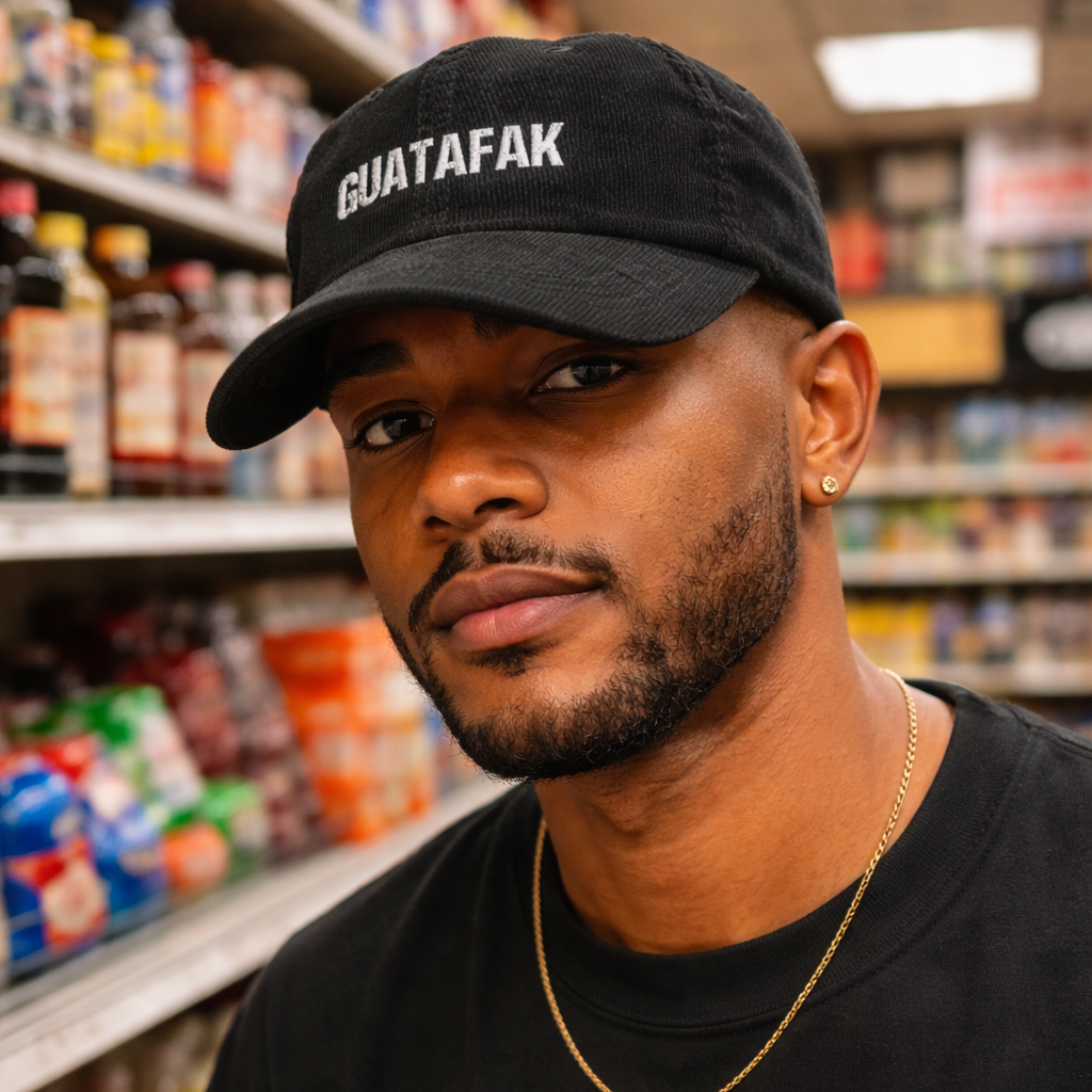 GUATAFAK 100% Corduroy Embroidered Dad Hat Cap | WTF Latino Slang | Adjustable Strap | Latino