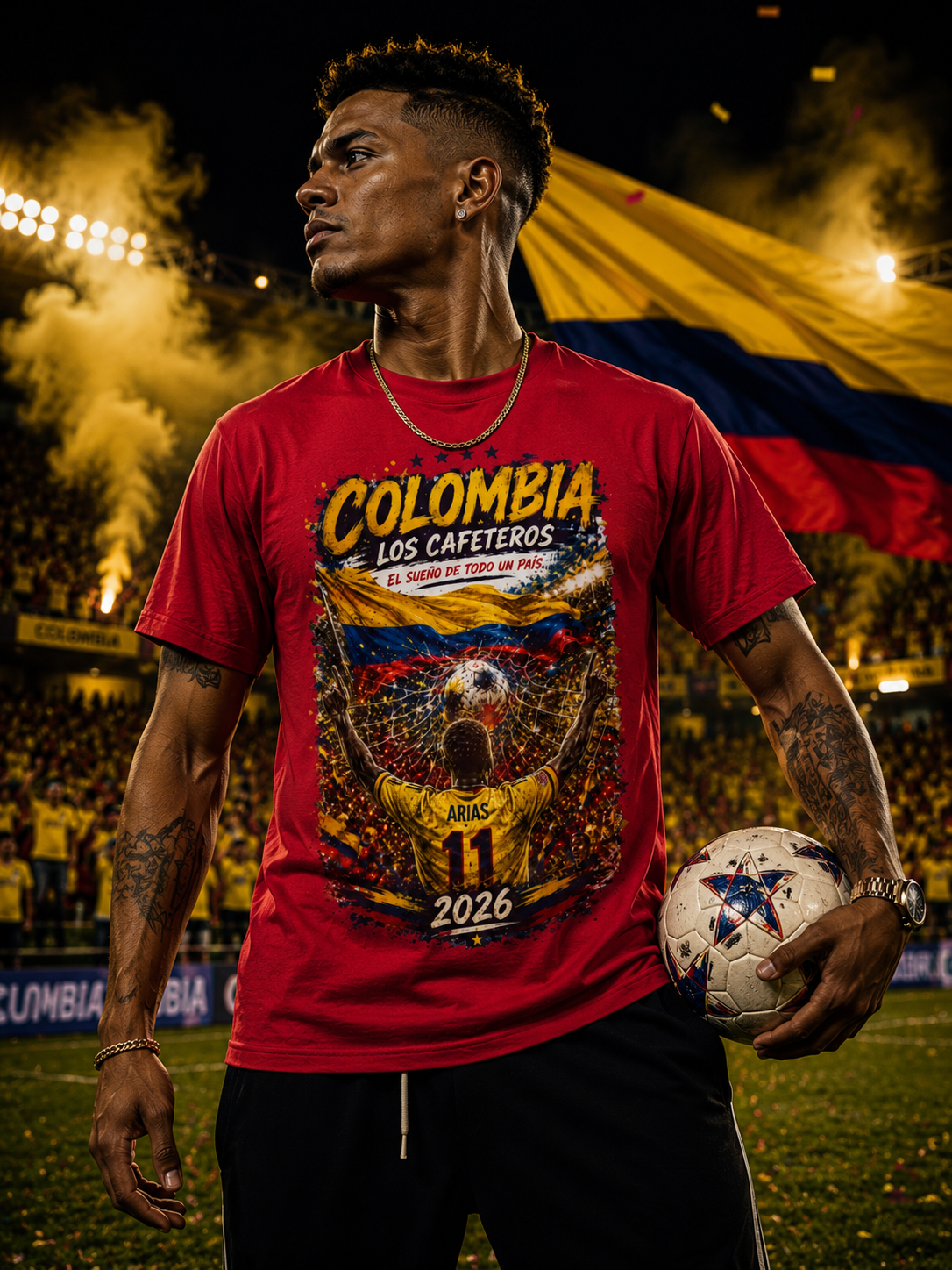 Viva Colombia LOS CAFETEROS 2026 Soccer Fan T-shirt | World Knockout Rounds Viral Latino Tees | Heavyweight Cotton