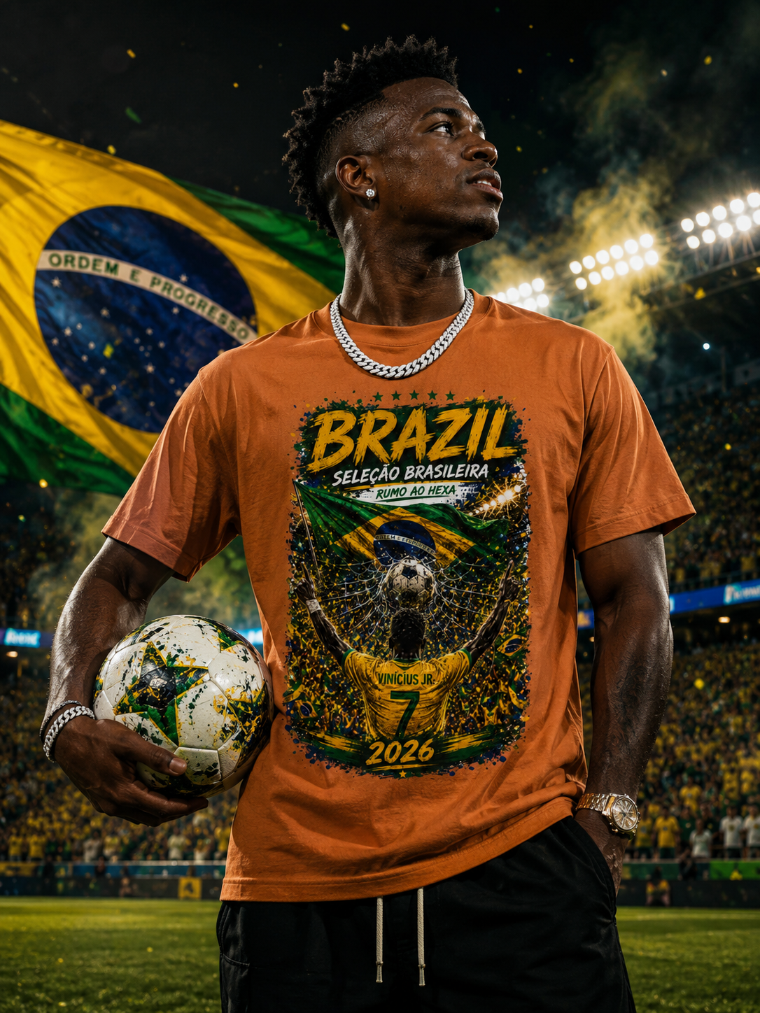 Viva BRAZIL Seleção Brasileira 2026 Soccer Fan T-shirt | World Knockout Rounds Viral Latino Tees | Heavyweight Cotton