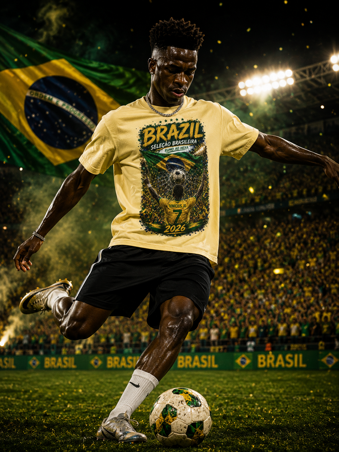 Viva BRAZIL Seleção Brasileira 2026 Soccer Fan T-shirt | World Knockout Rounds Viral Latino Tees | Heavyweight Cotton