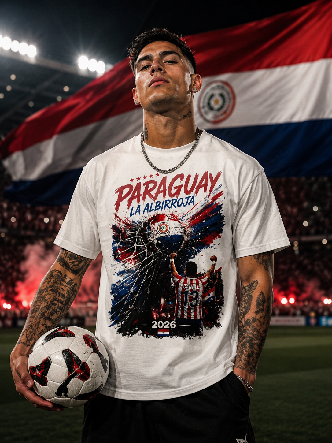 Viva Paraguay La Albirroja 2026 Soccer Fan T-shirt | World Knockout Rounds Viral Latino Tees | Heavyweight Cotton