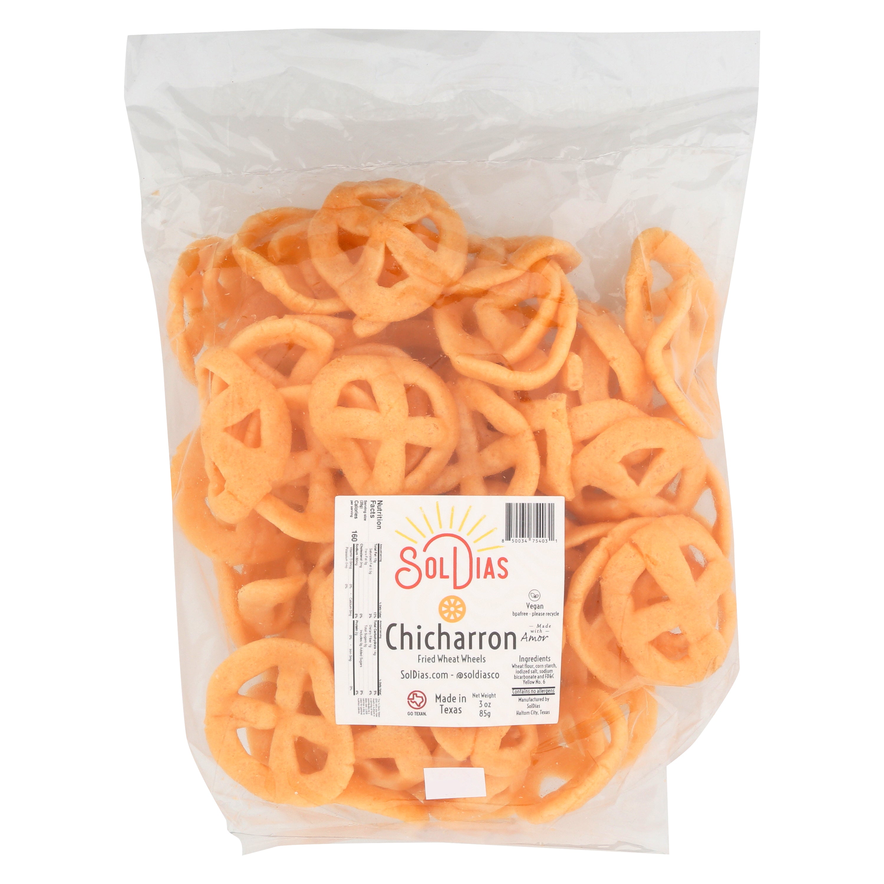 Chicharrones de Rueda | Rueditas de Trigo Fritas | 3 oz