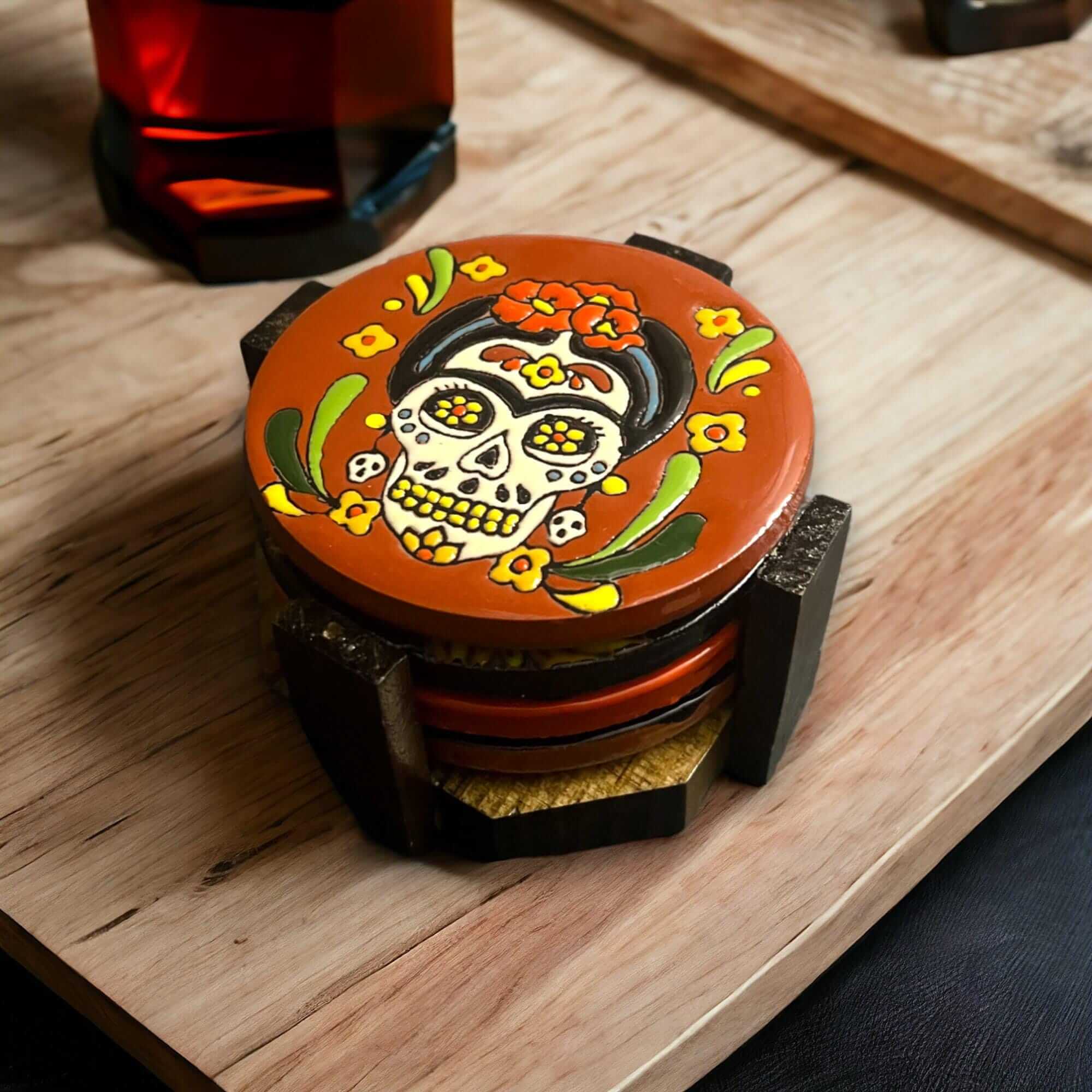 Posavasos de Talavera personalizados | Posavasos de azulejos mexicanos pintados a mano