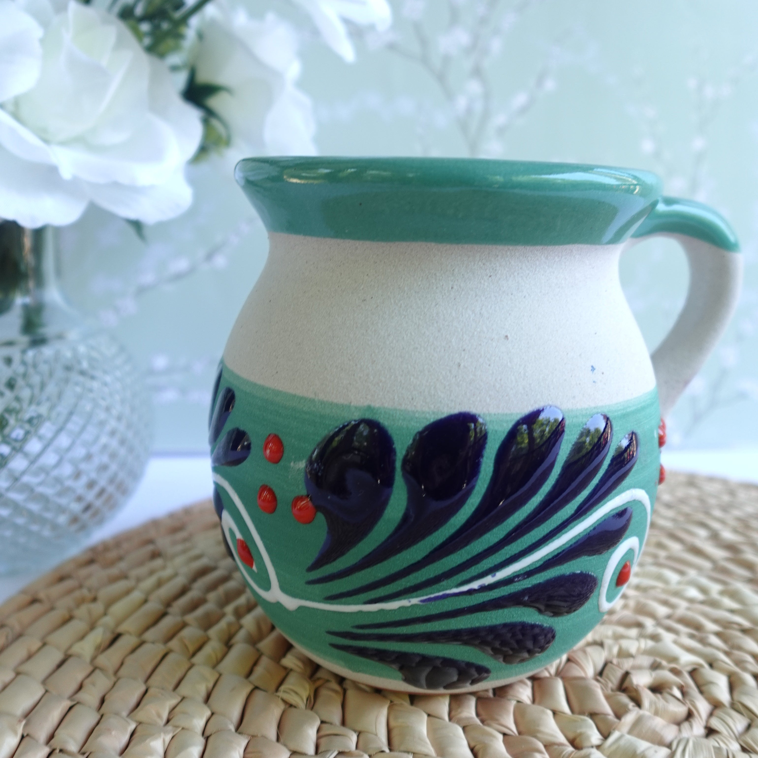Handmade Mexican Clay Mug (Jarrito Style)