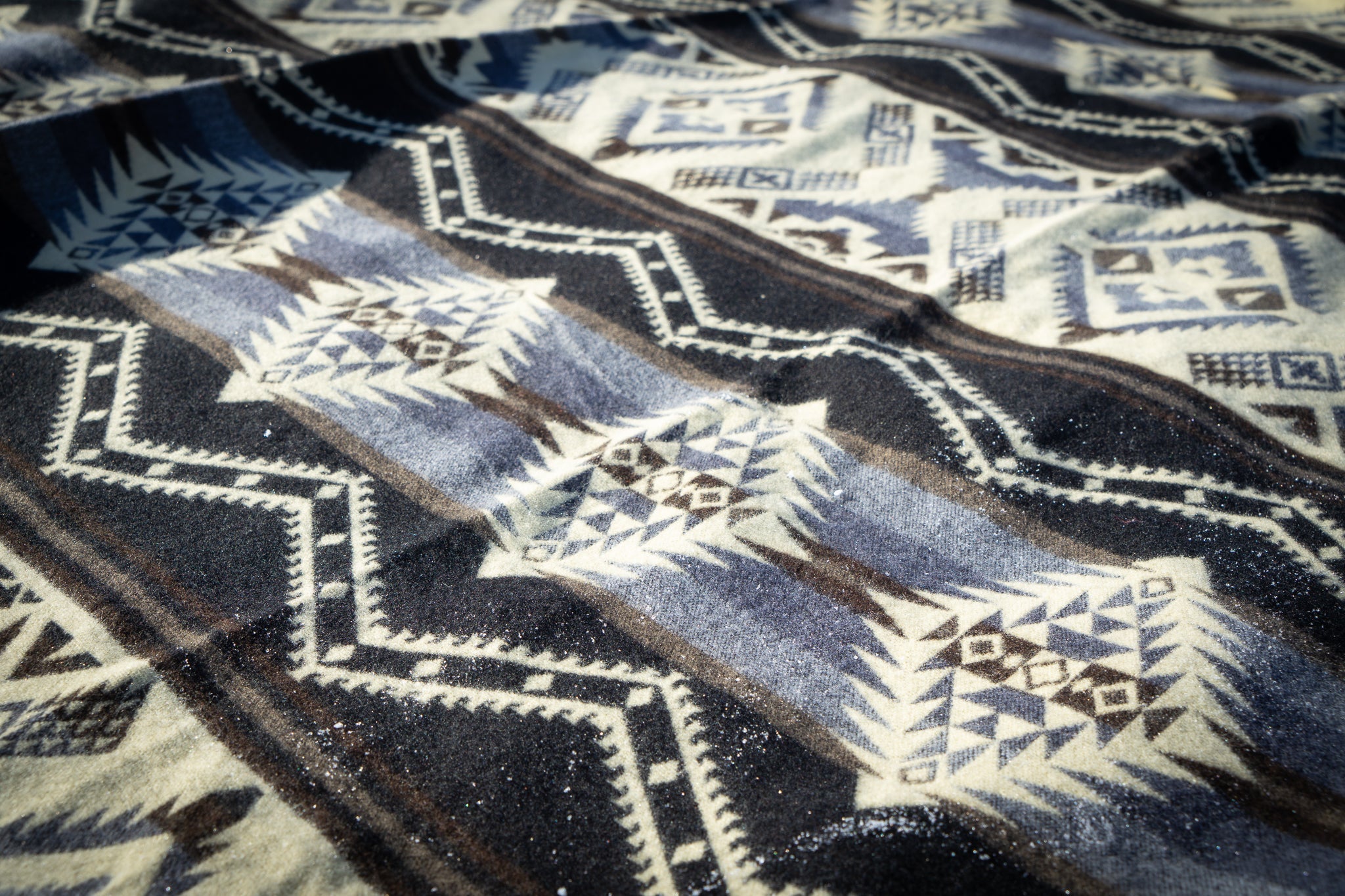 Manta de lana de alpaca andina - Gris pizarra