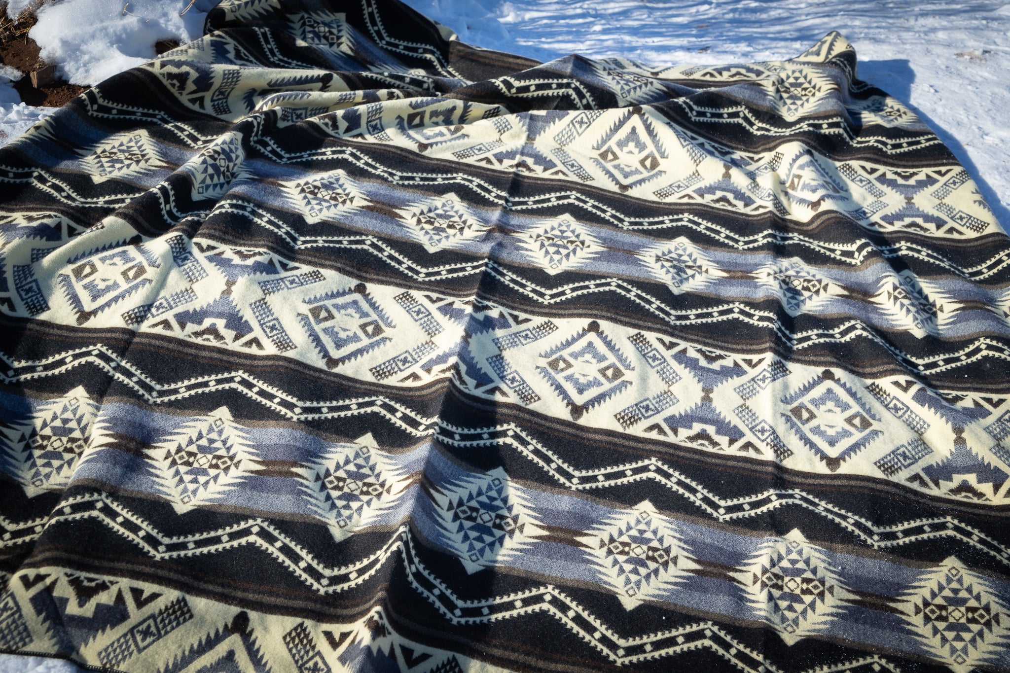 Manta de lana de alpaca andina - Gris pizarra
