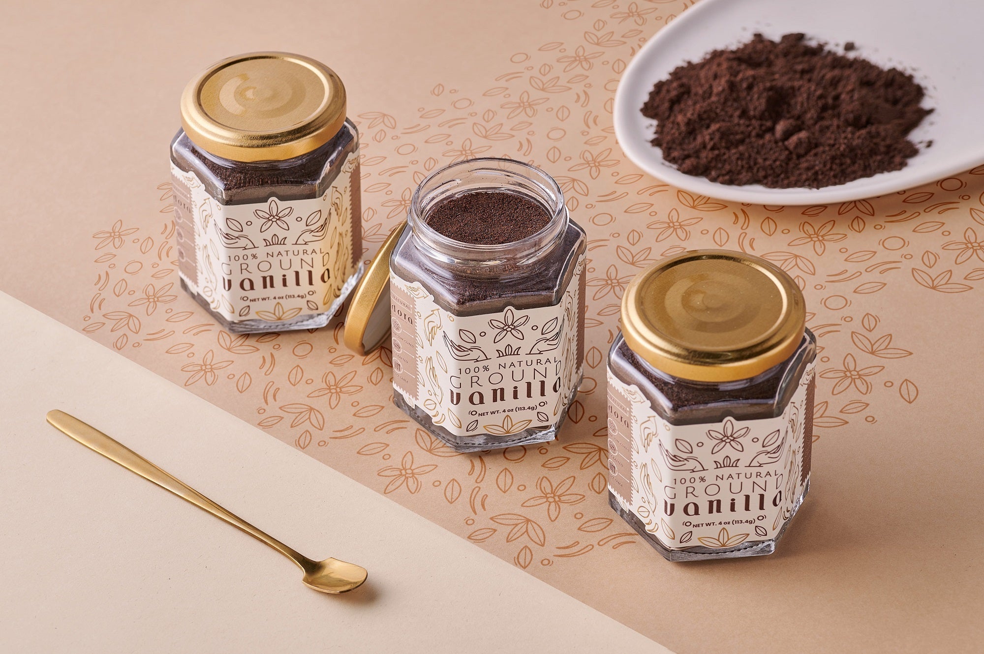 Ground Vanilla Bean Powder – Tahitian, Ecuadorian Grown