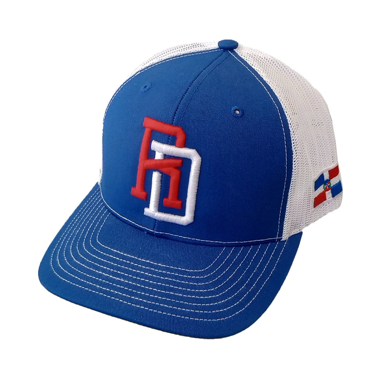 Gorra de malla Royal Roja RD República Dominicana con cierre a presión