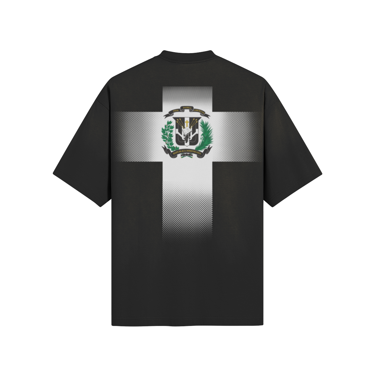 Camiseta dominicana — Escudo de armas en la espalda