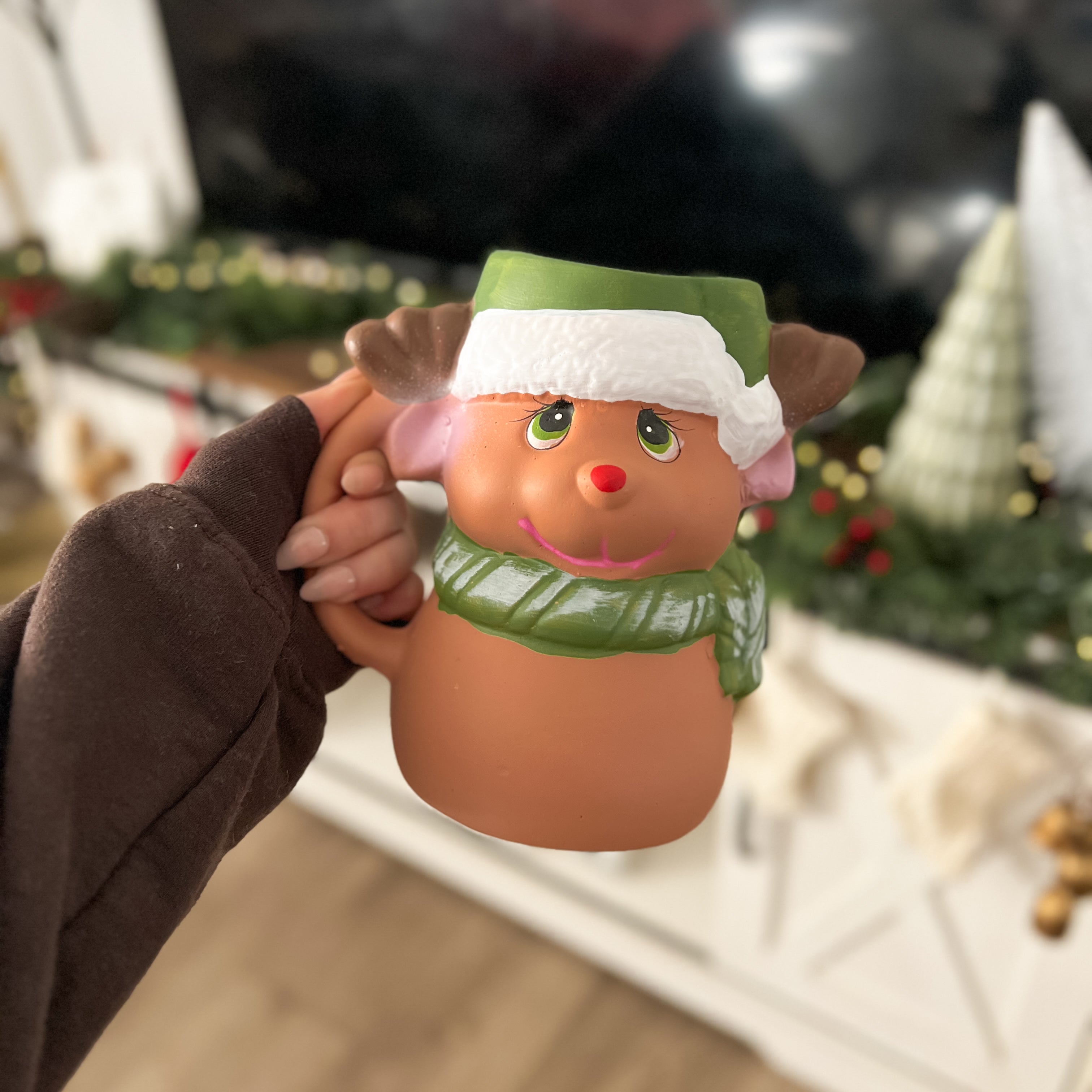Taza artesanal de reno
