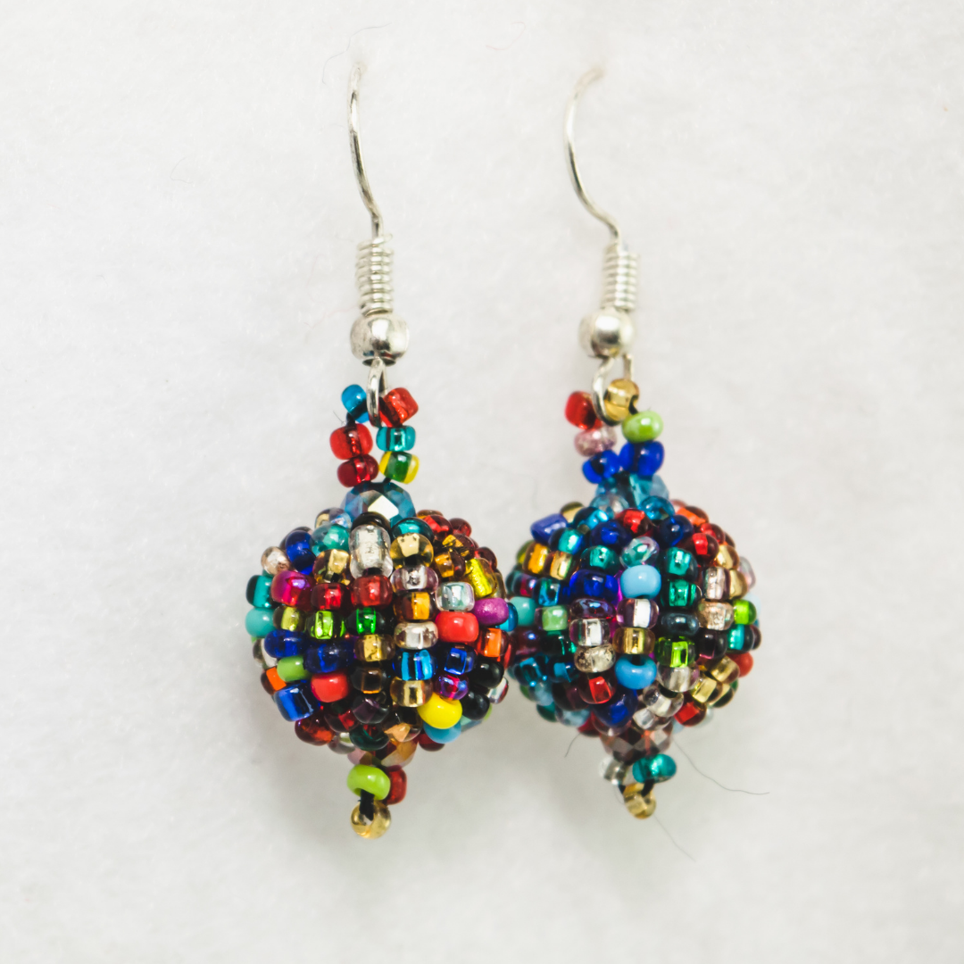 Shiva Seed Bead Earrings - Guatemala