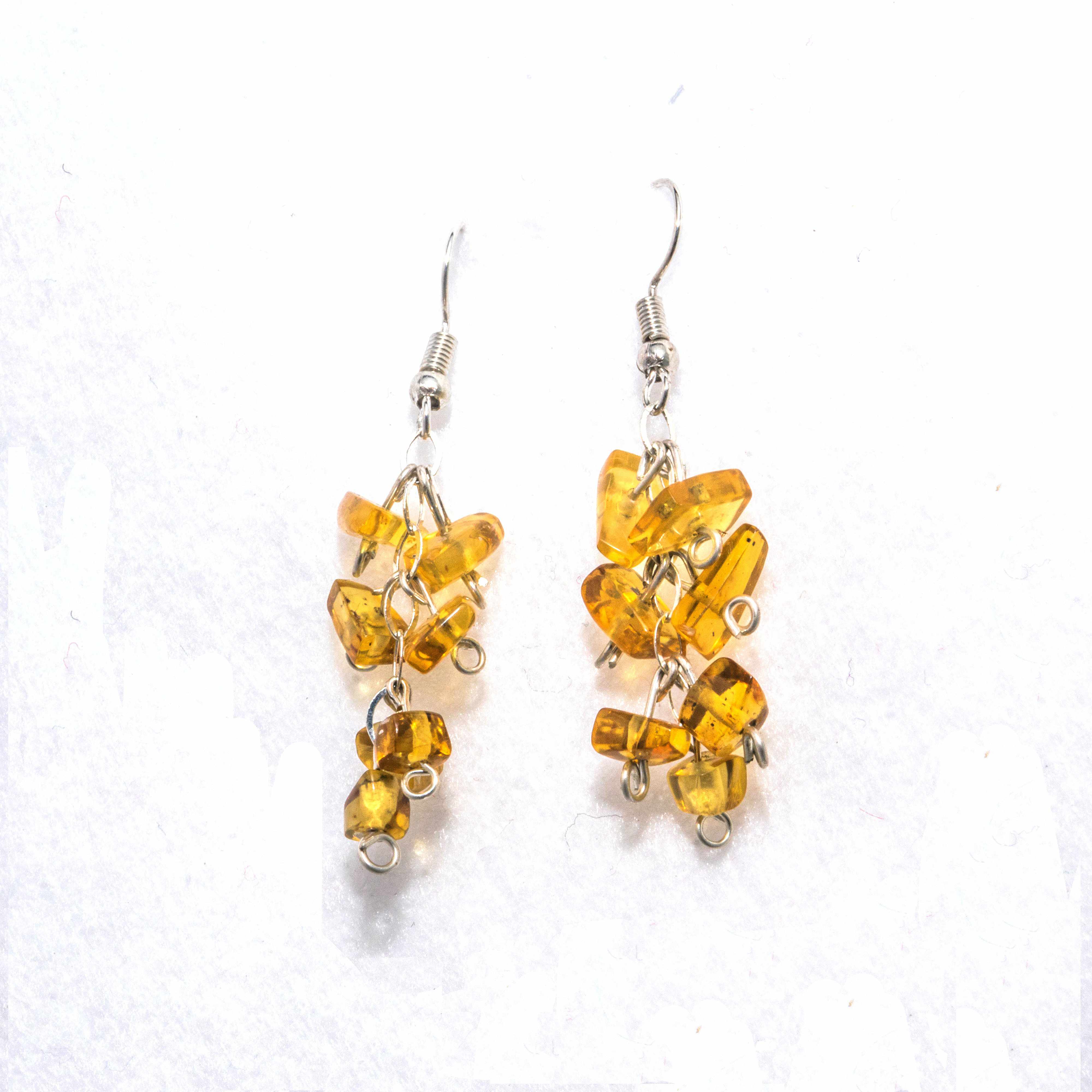 Amber Waterfall Boho Earrings - Mexico