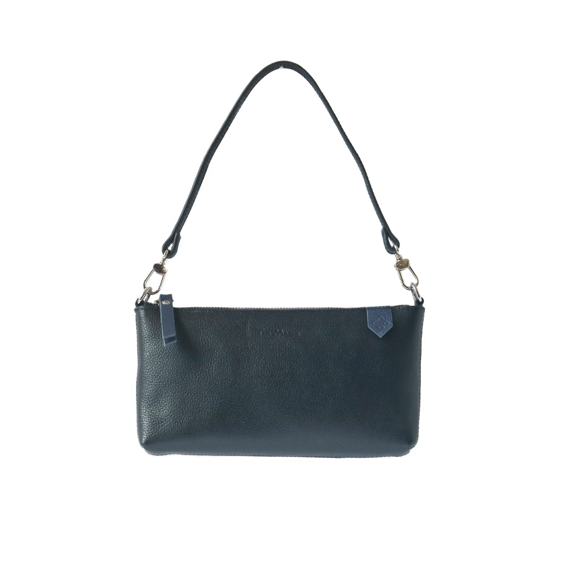 Bolso Elia de piel convertible – Clutch, bandolera y cruzado