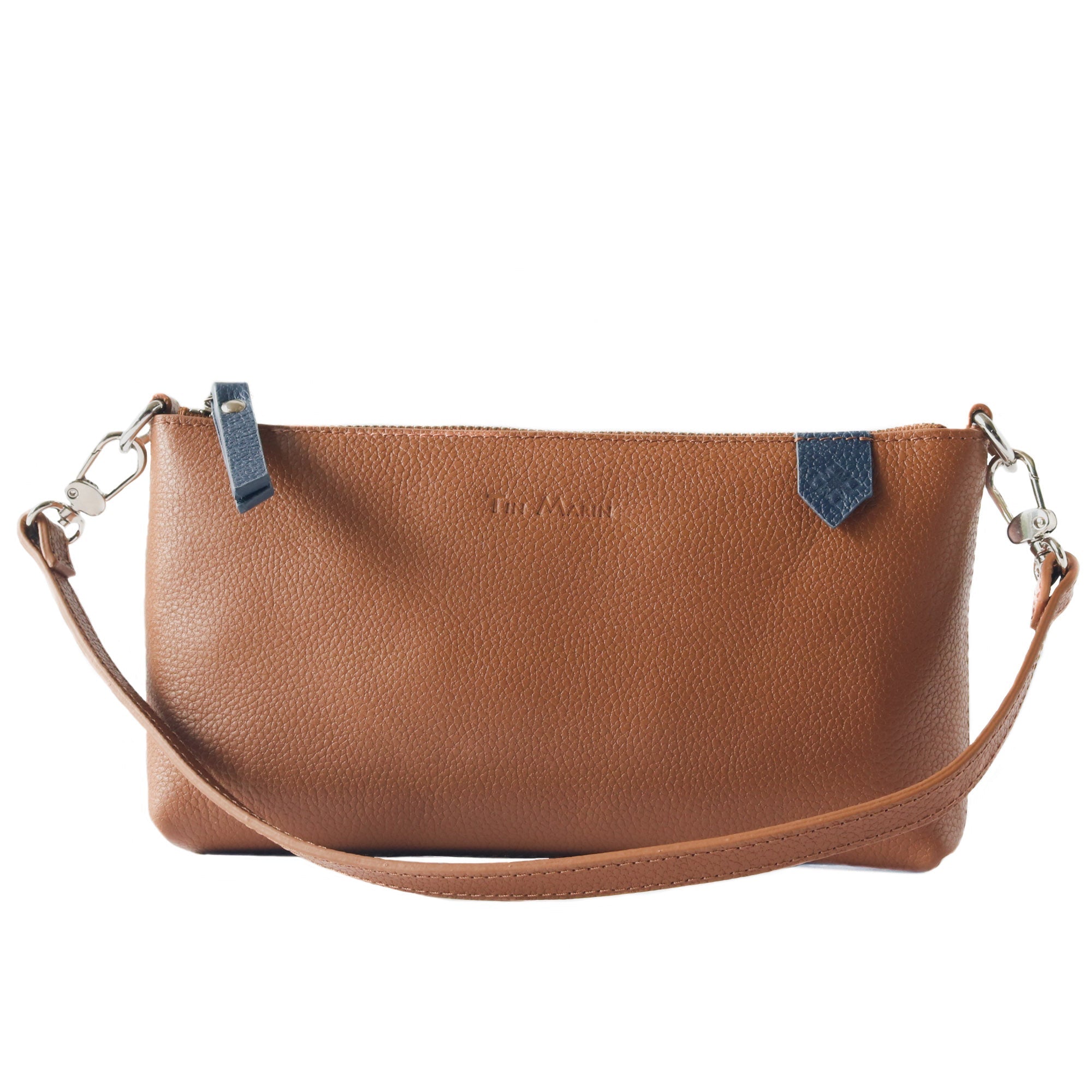 Bolso Elia de piel convertible – Clutch, bandolera y cruzado