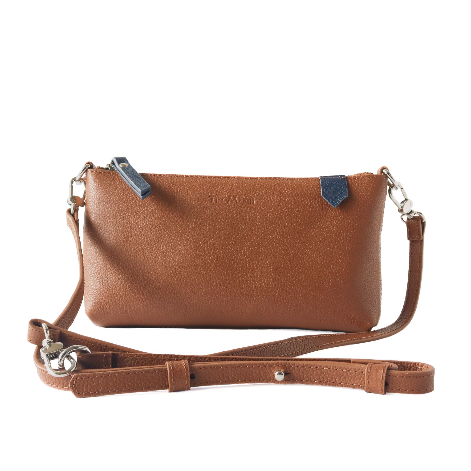 Bolso Elia de piel convertible – Clutch, bandolera y cruzado
