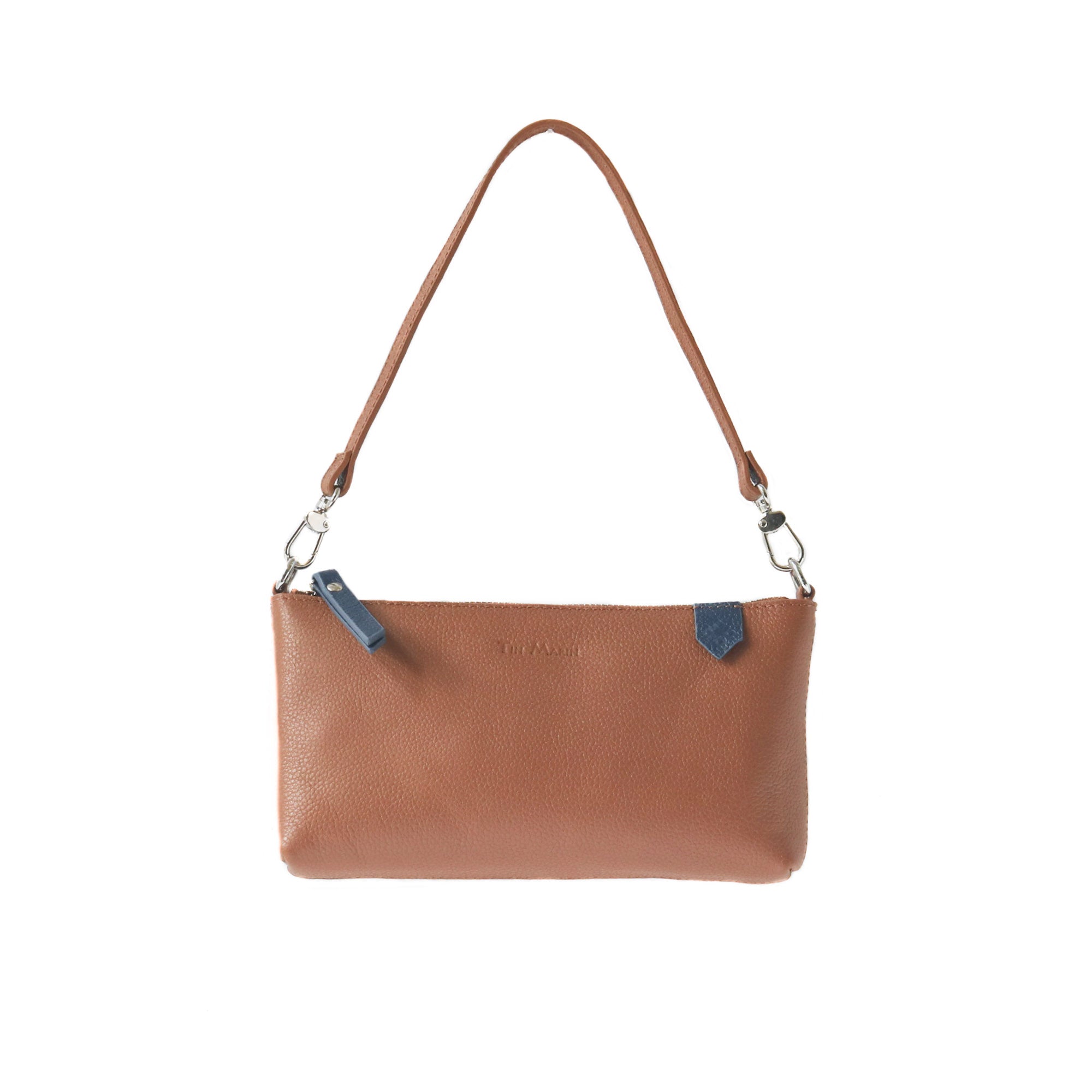 Bolso Elia de piel convertible – Clutch, bandolera y cruzado
