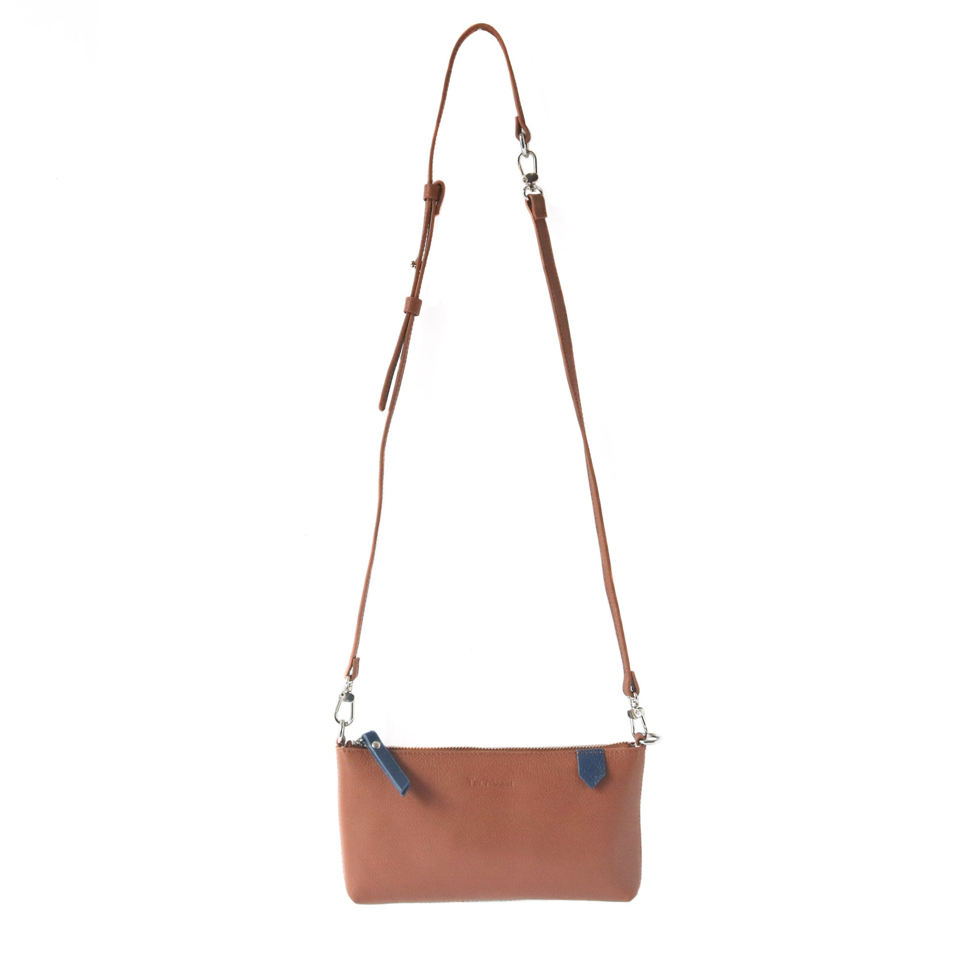 Bolso Elia de piel convertible – Clutch, bandolera y cruzado
