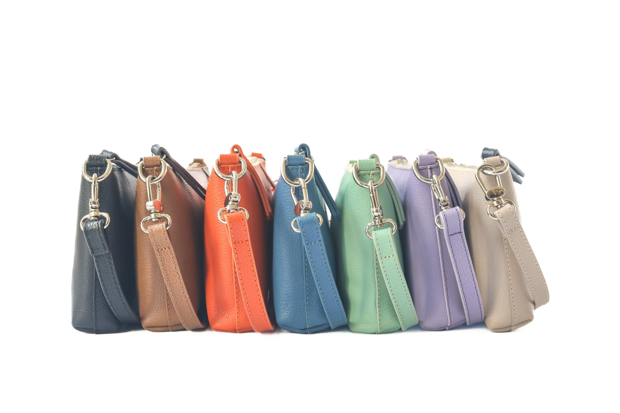 Bolso Elia de piel convertible – Clutch, bandolera y cruzado