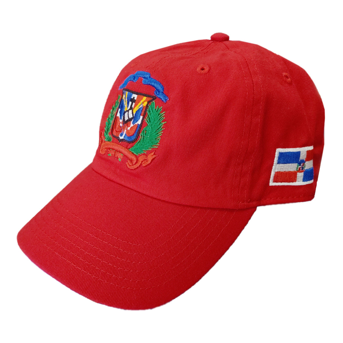 Escudo República Dominicana - Gorra de Papá Roja Dominicana / Escudo a todo color