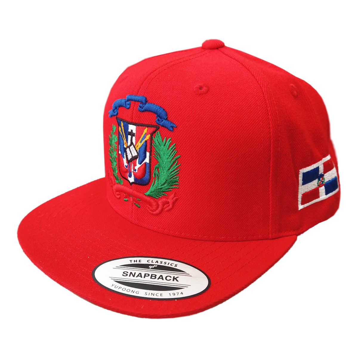 Escudo Republica Dominicana - Dominican Snapback Red - Full Color Hat