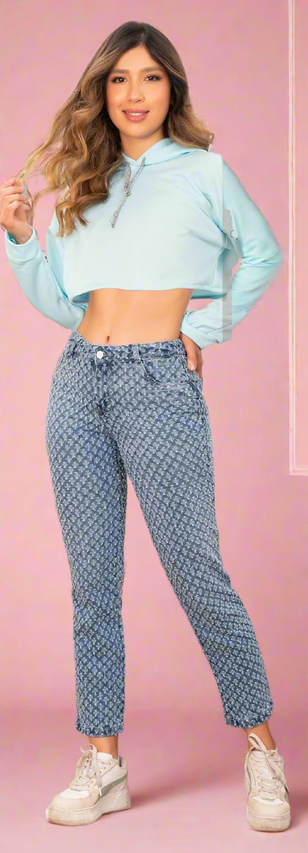 W332 Jeans Colombianos 100% Auténticos (Tiro Medio, Rígido, Pierna Recta)