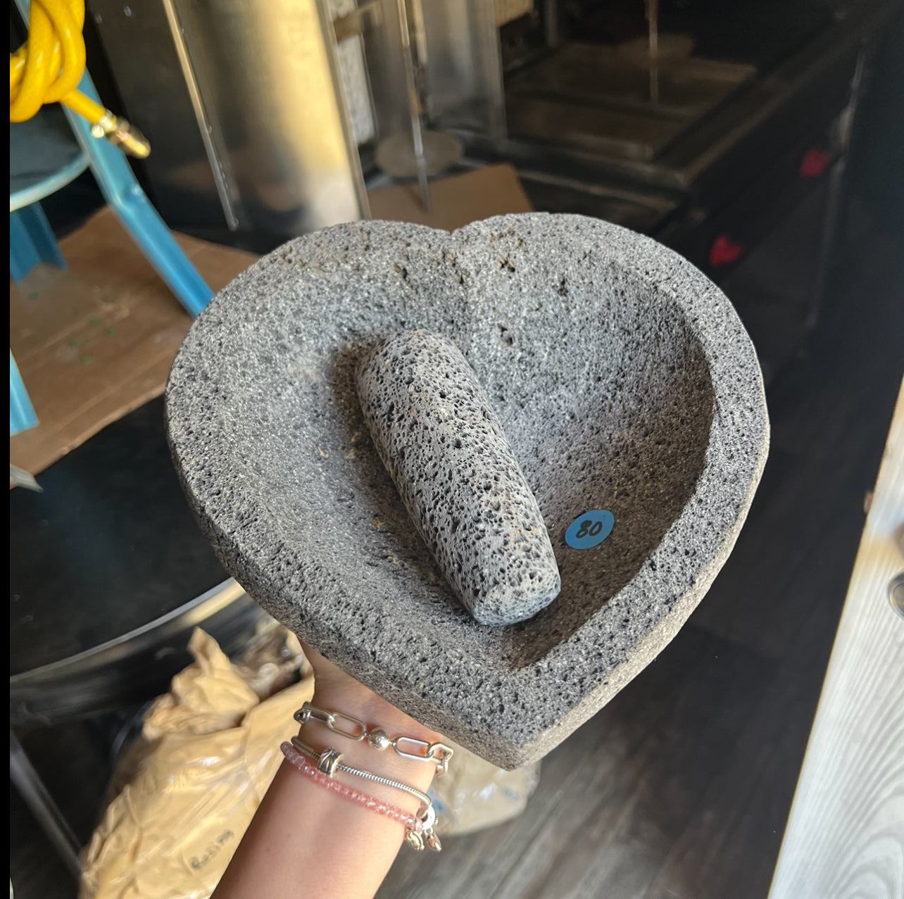 Molcajete Corazón Original 100% Volcánico