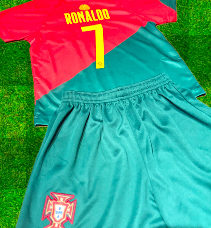 Kids Cristiano Ronaldo / Portugal Soccer Jersey Home Toddler & Youth Sizes
