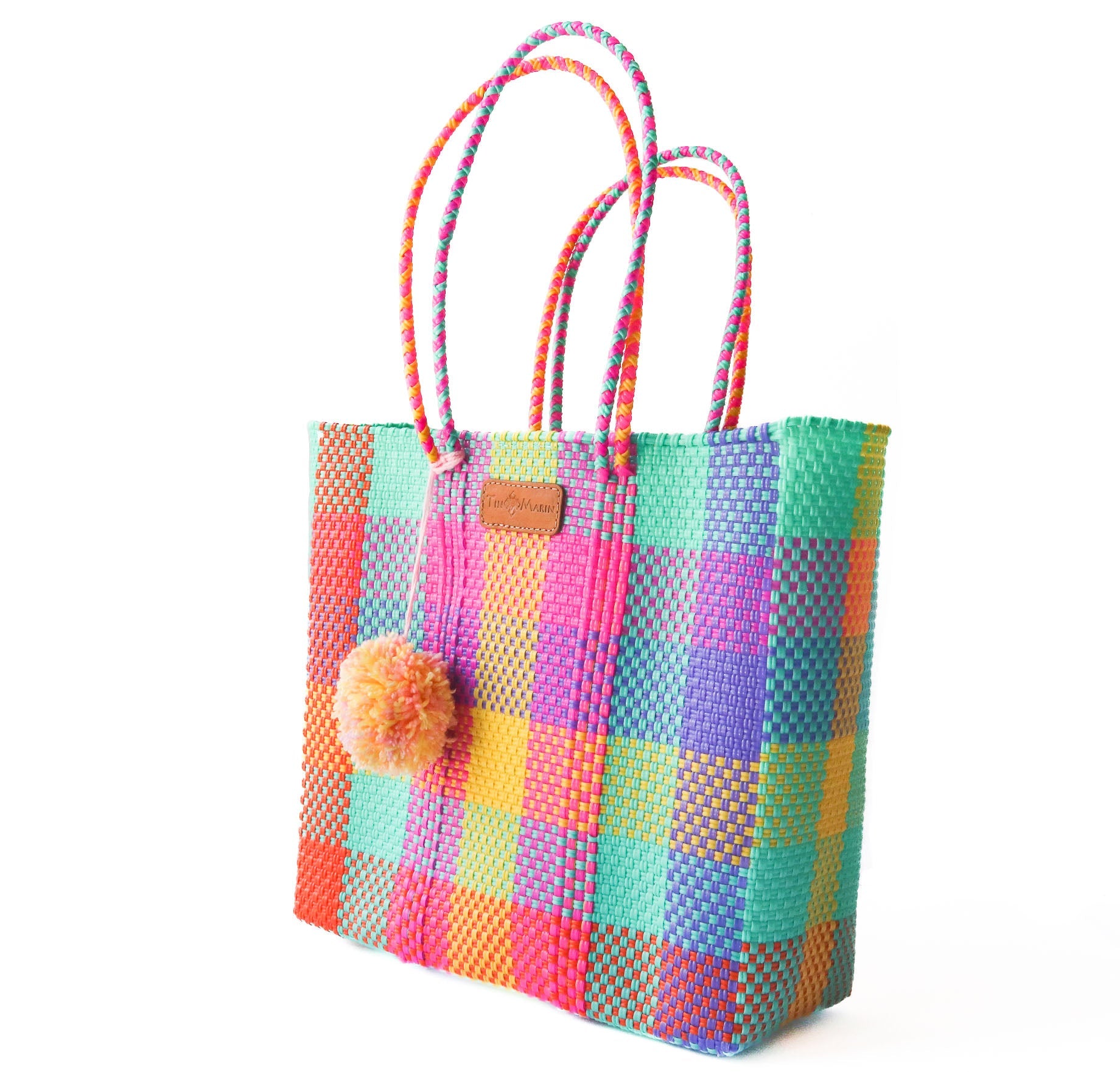 Bolso de mano Fiesta de tela trenzada