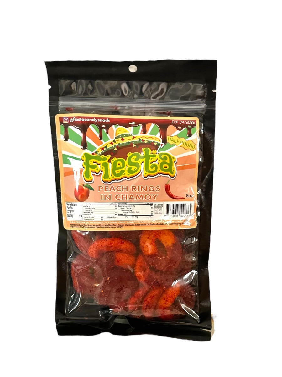 Dive into a Fruity Fiesta with Peach Rings in Chamoy!