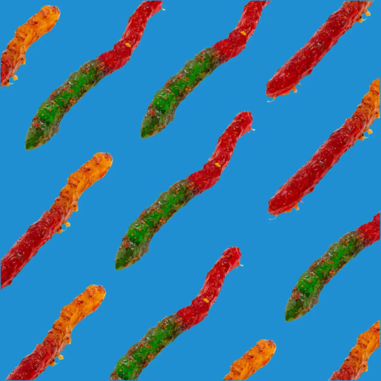 Fiesta Candy Gummy Worms with Chamoy