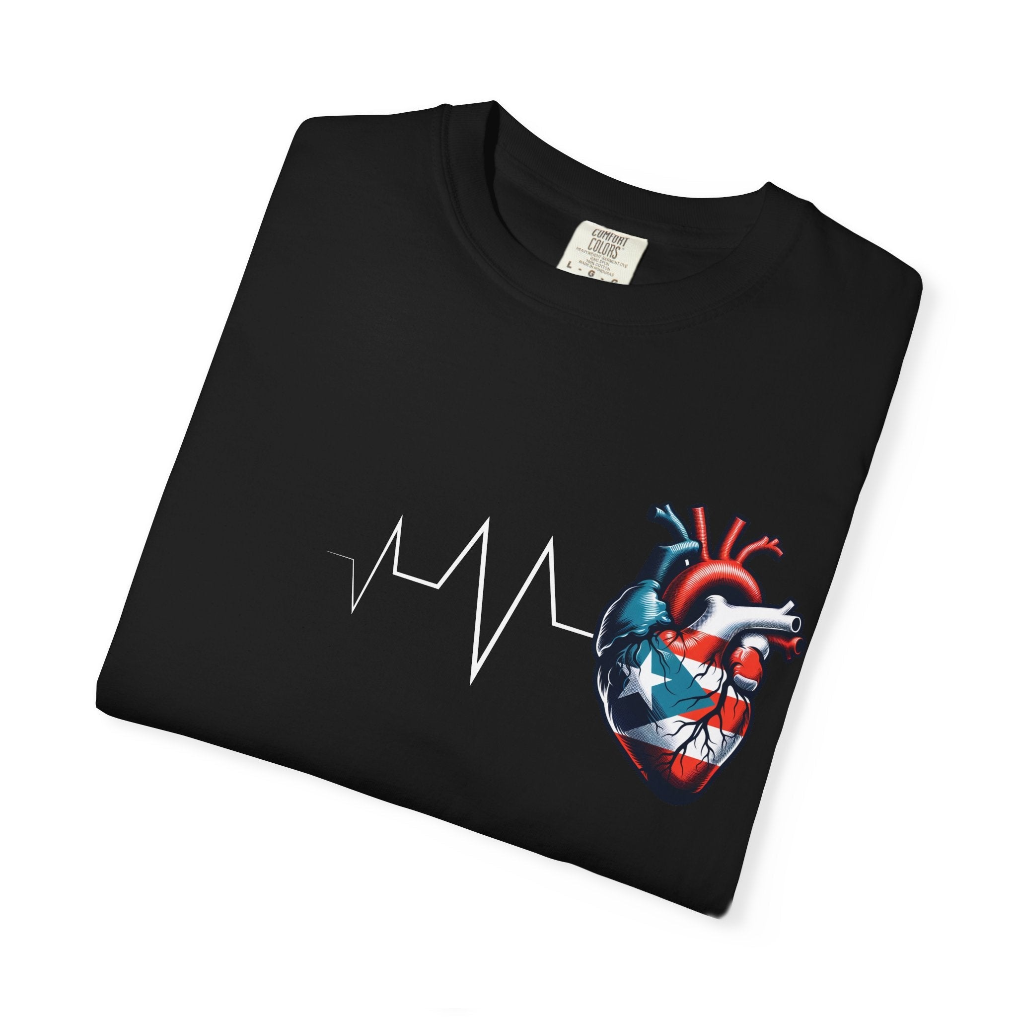 Camiseta de Puerto Rico Siempre en Mi Corazón | PR Boricua Latido Corazón | Camisetas Virales Divertidas Orgullo Latino