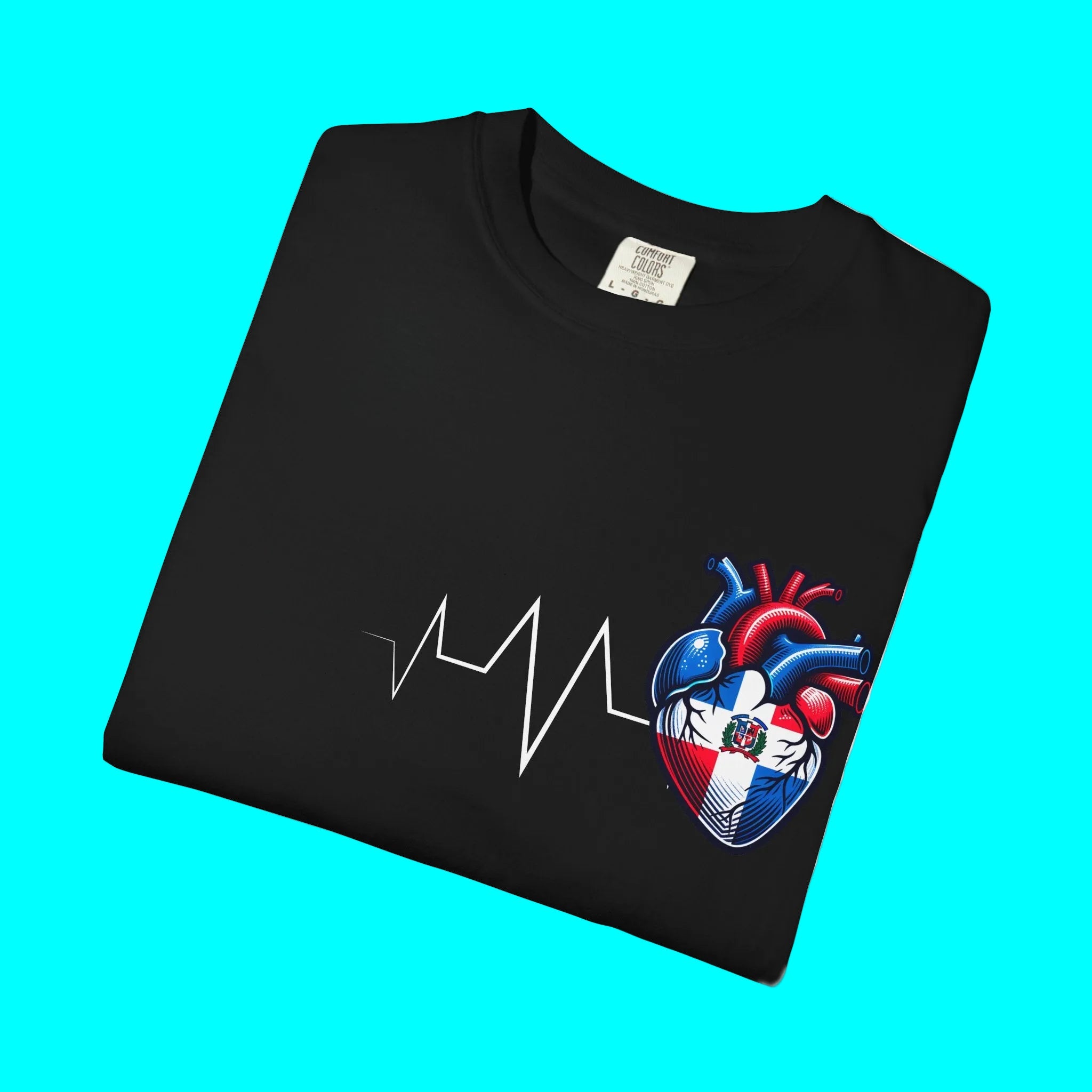 Dominican Republic Always In My Heart T-shirt | La Republica Dominicana Heartbeat Corazon | Latino Pride Funny Viral Tees