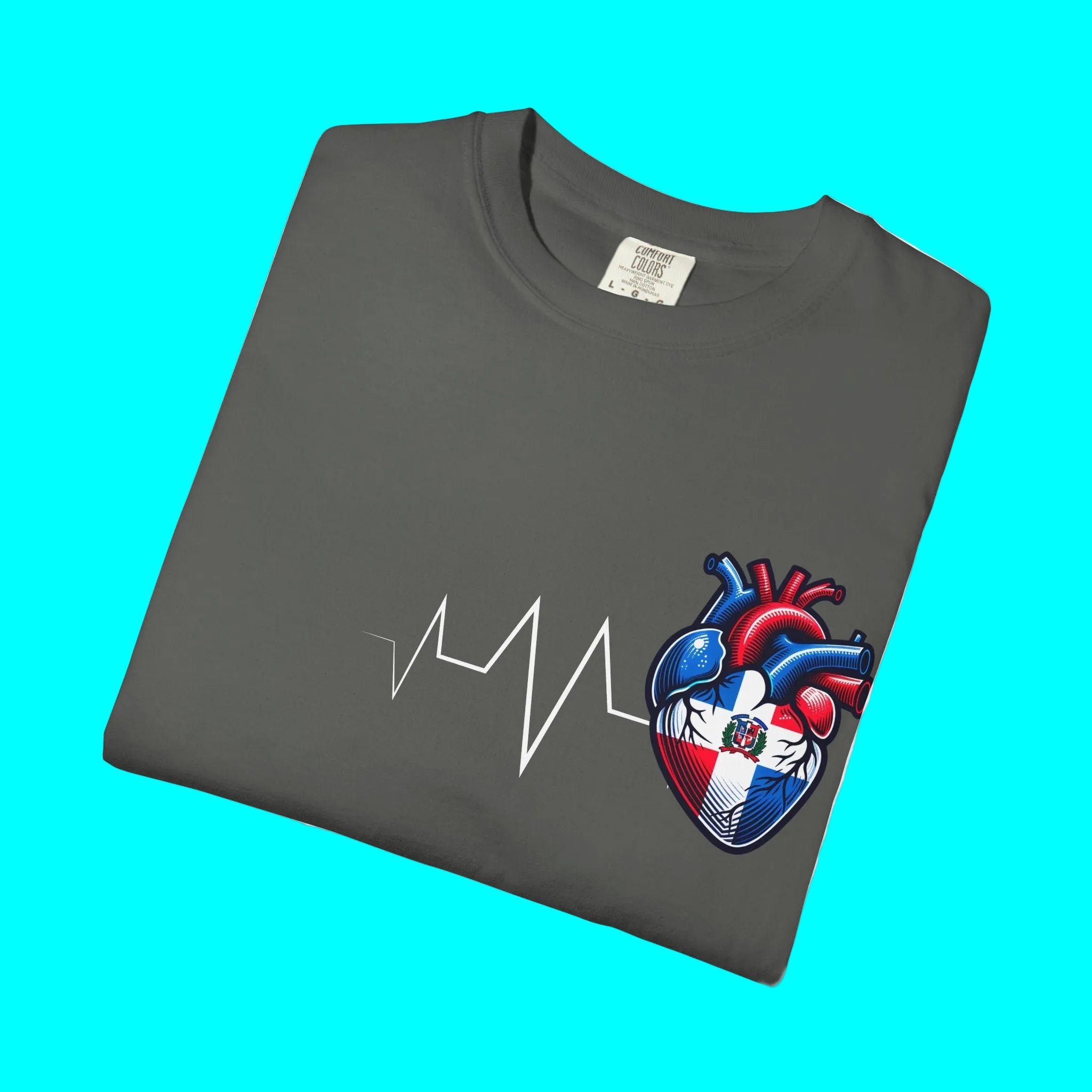 Dominican Republic Always In My Heart T-shirt | La Republica Dominicana Heartbeat Corazon | Latino Pride Funny Viral Tees