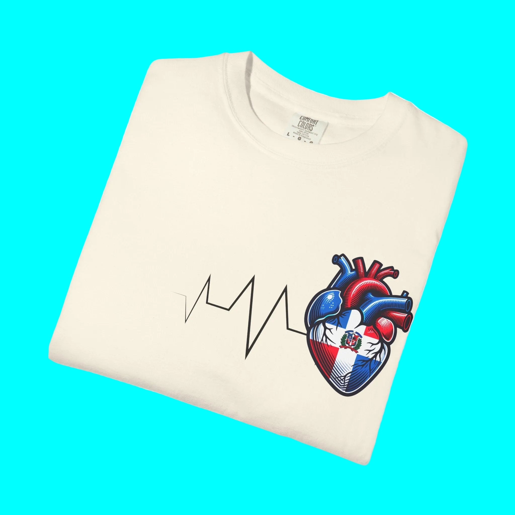 Dominican Republic Always In My Heart T-shirt | La Republica Dominicana Heartbeat Corazon | Latino Pride Funny Viral Tees