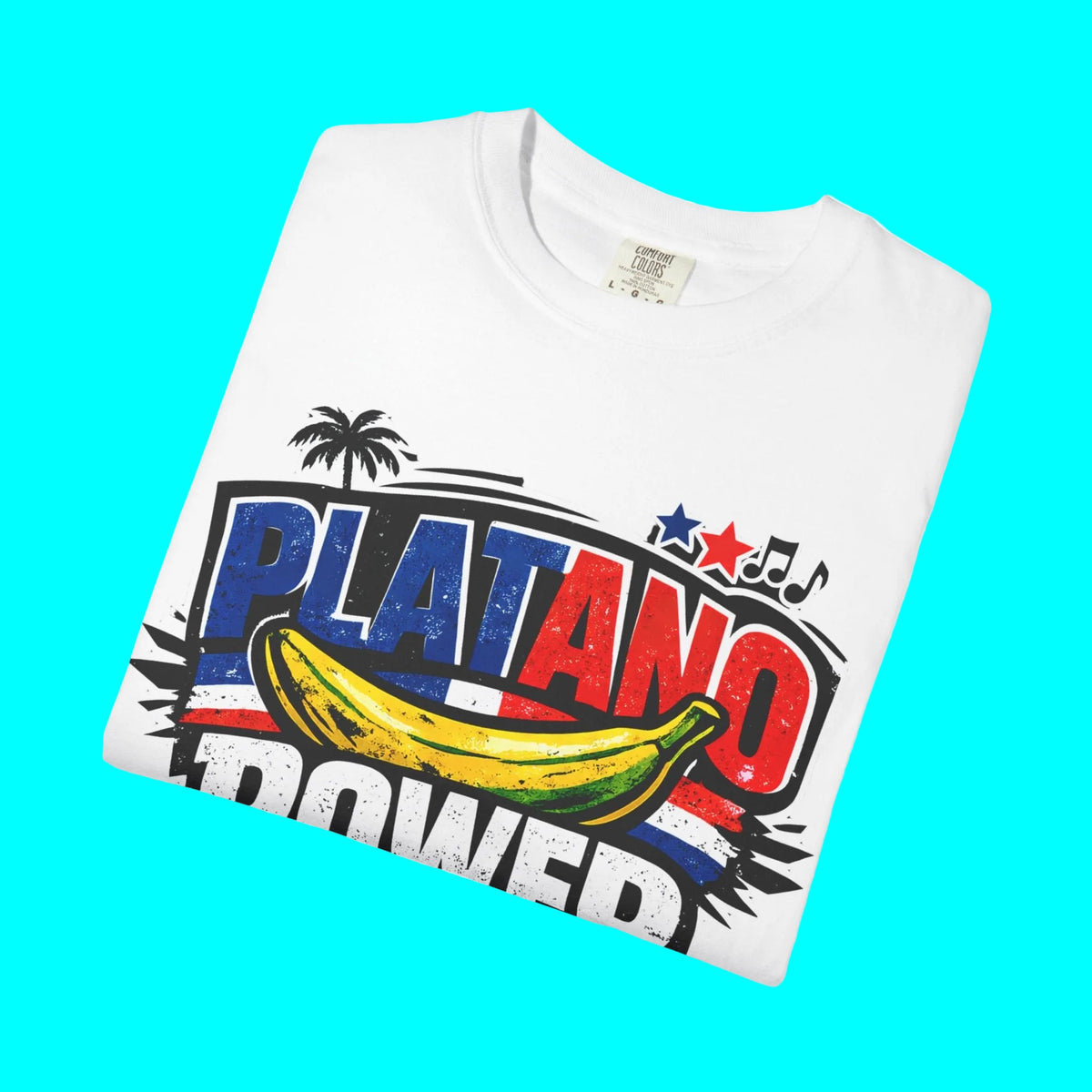 PLATANO POWER, Team Dominican Republic T-shirt | DR Baseball USA Funny Viral Latino Tees | Heavyweight Cotton