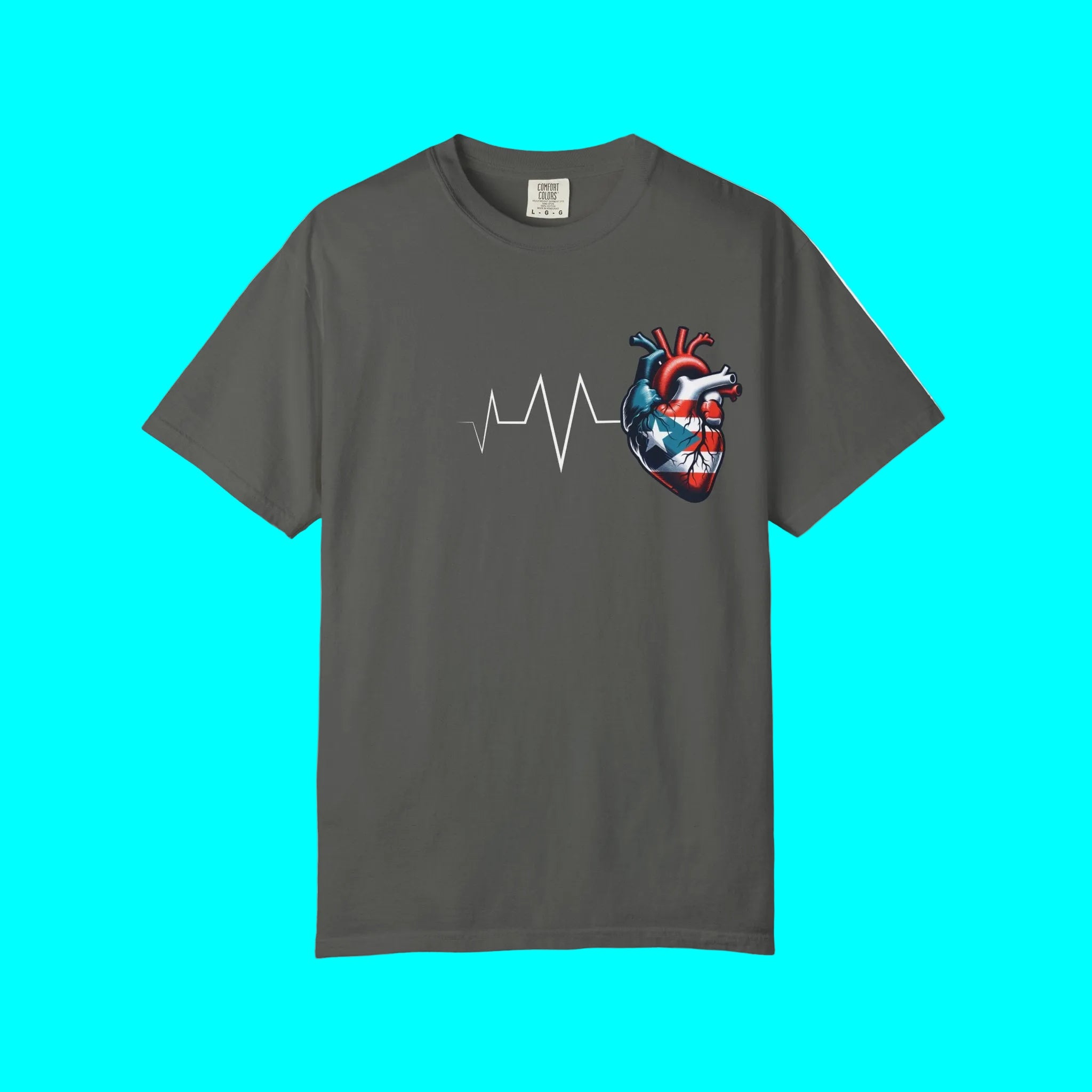 Camiseta de Puerto Rico Siempre en Mi Corazón | PR Boricua Latido Corazón | Camisetas Virales Divertidas Orgullo Latino